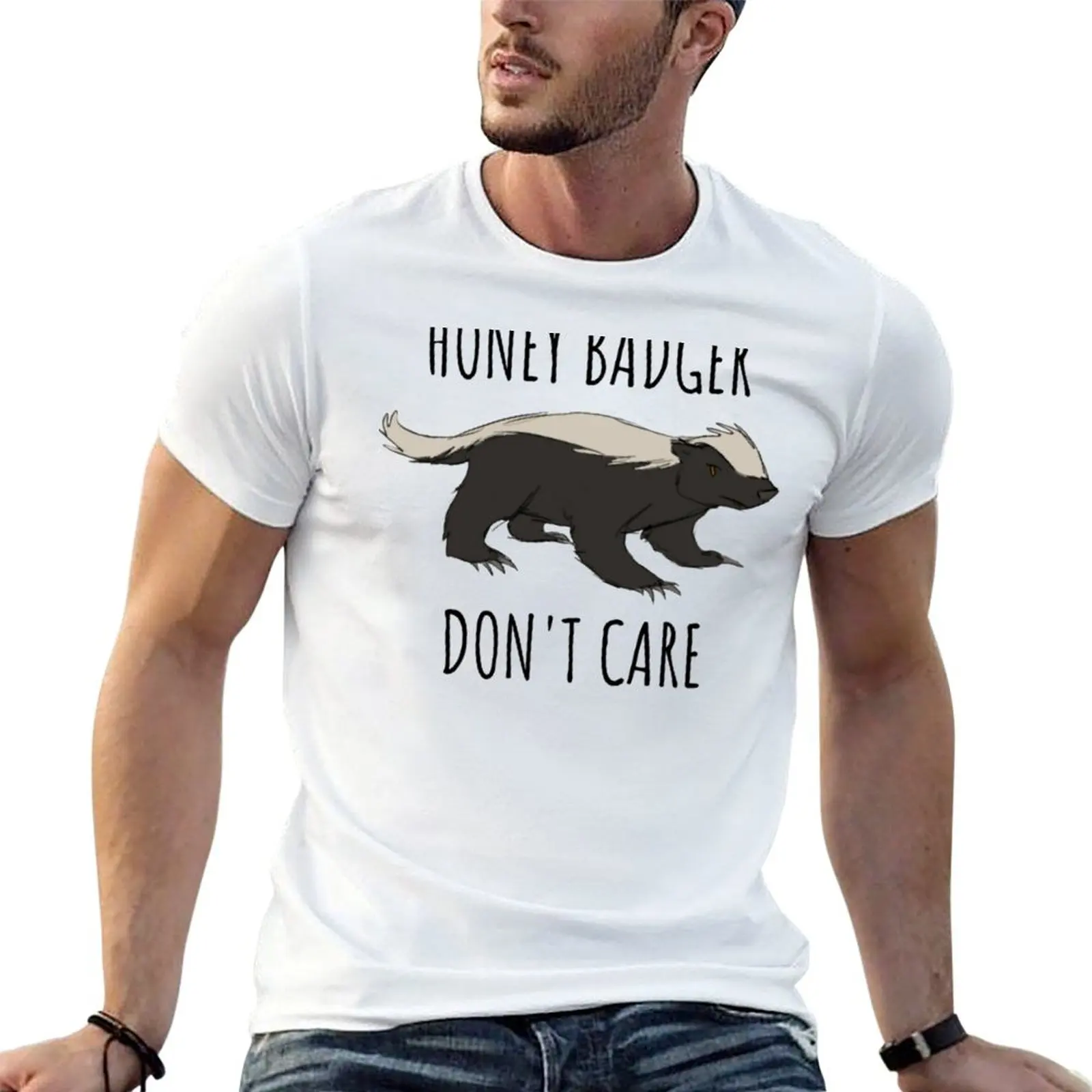Honey Badger Don&39;t Care T-Shirt Labor Work Casual T-Shirt