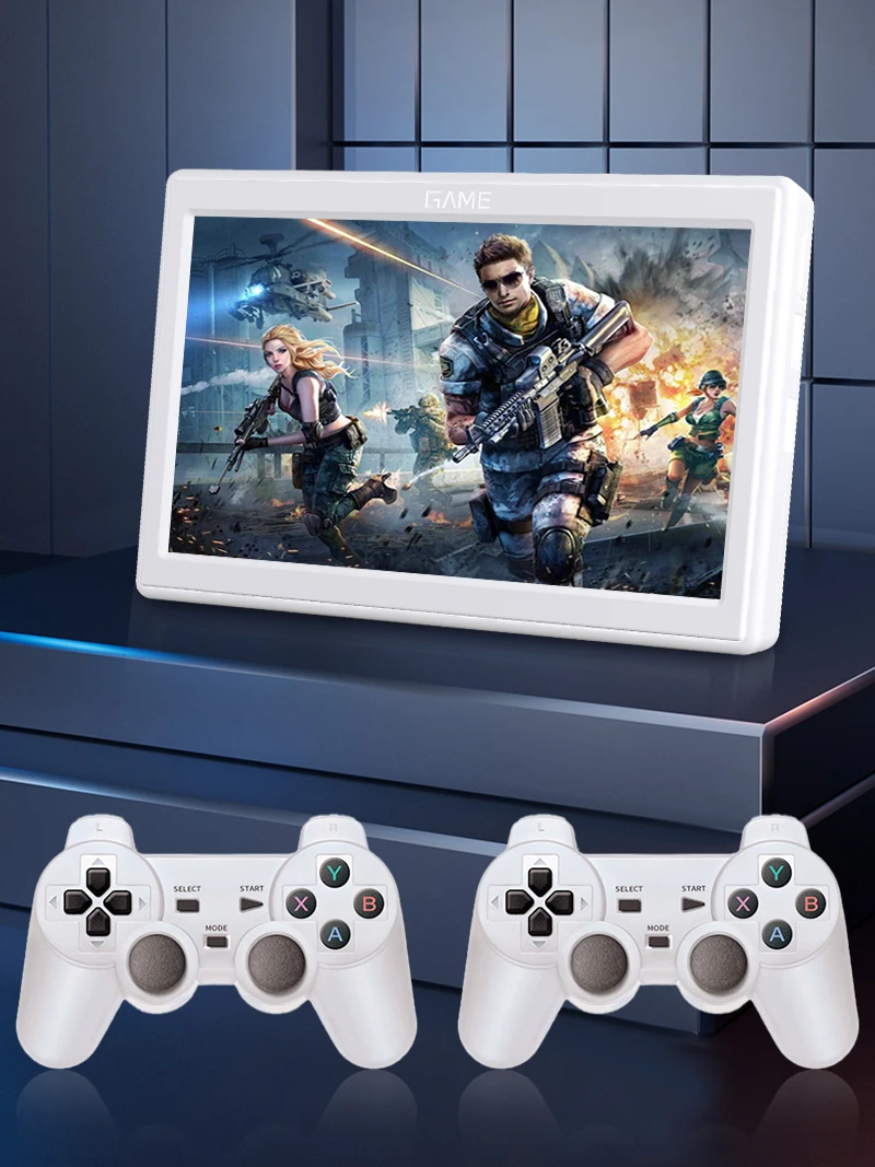 AMPOWN XP18 consola de juegos de TV salida HDMI pantalla de 7 pulgadas batería de 4000mAh consola de vídeo portátil controlador inalámbrico compatible con simulador