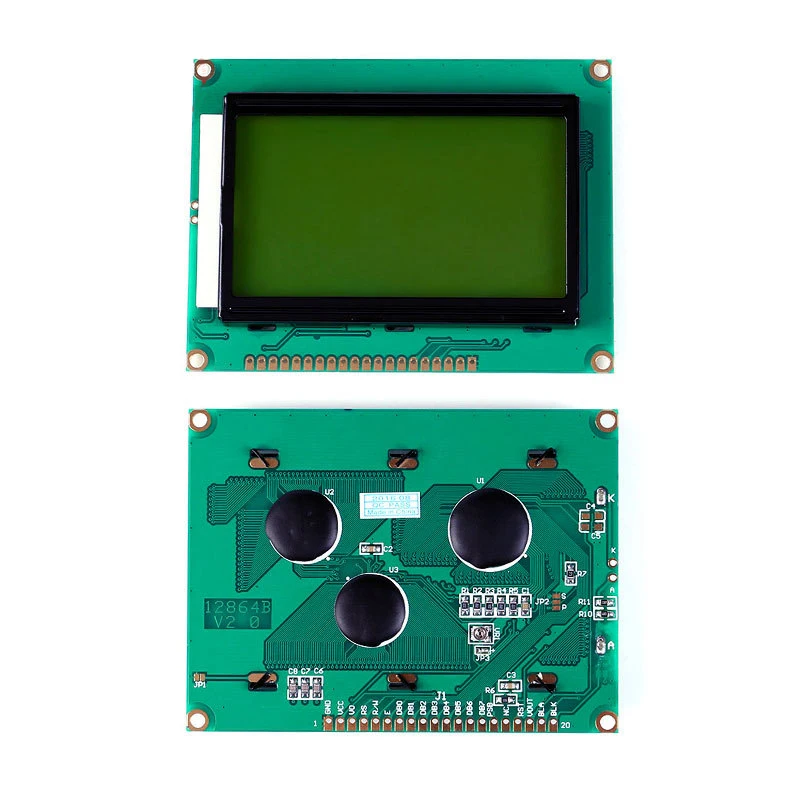 1/2/5/10/20Pcs LCD 12864B Blue Screen Yellow Green Screen LCD Display Screen 128*64 With Backlight IIC12C 12864B-5V