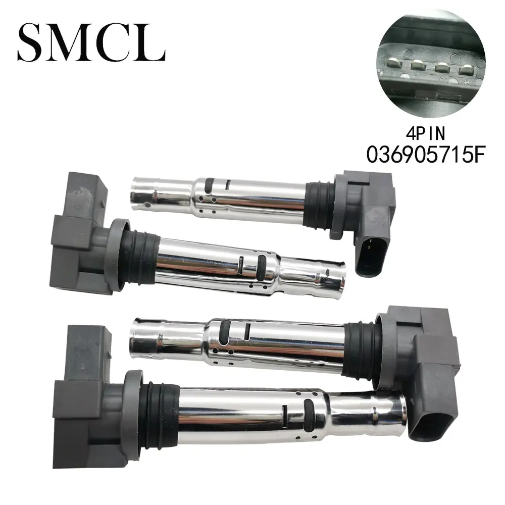 

036905715F 4Pcs ignition coil For VW Passat Tiguan Magotan Sagitar Touran Skoda Fabia Octavia Superb Yeti Audi A3 S3 A1