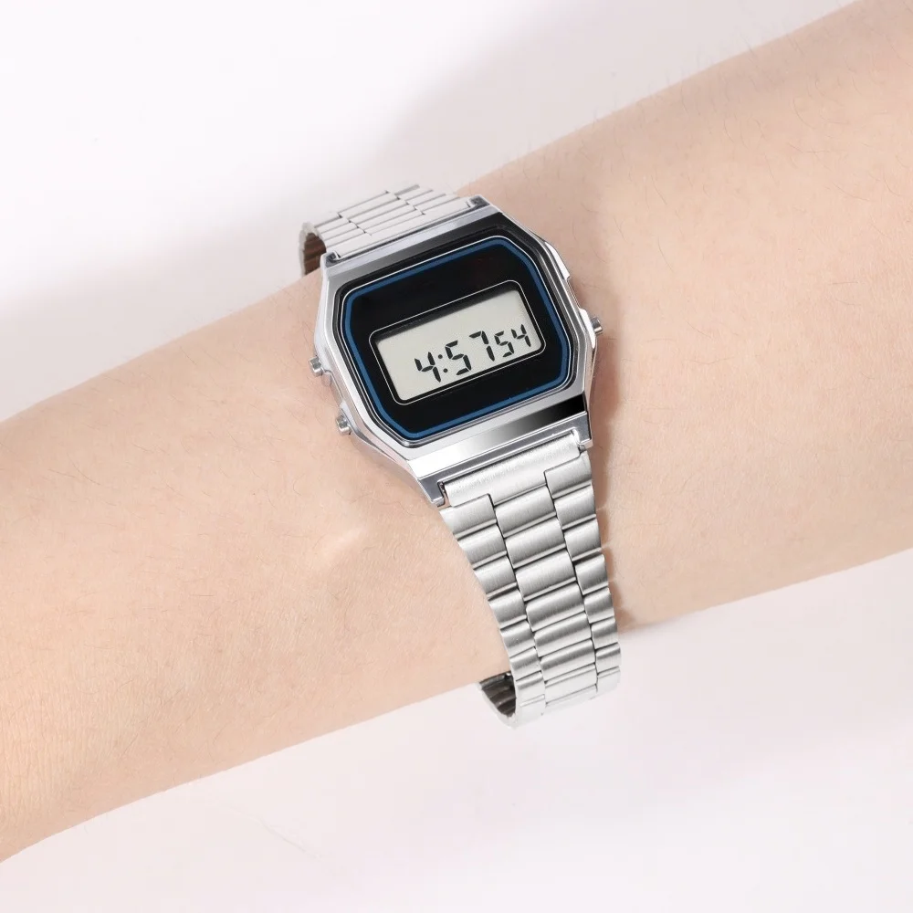 Uhrenarmband für Casio F-91W F105 F108 A158W A168 AE1200 AE1300 Ersatz-Uhrenarmband Metallband 18 mm Edelstahlbänder – Detail 17