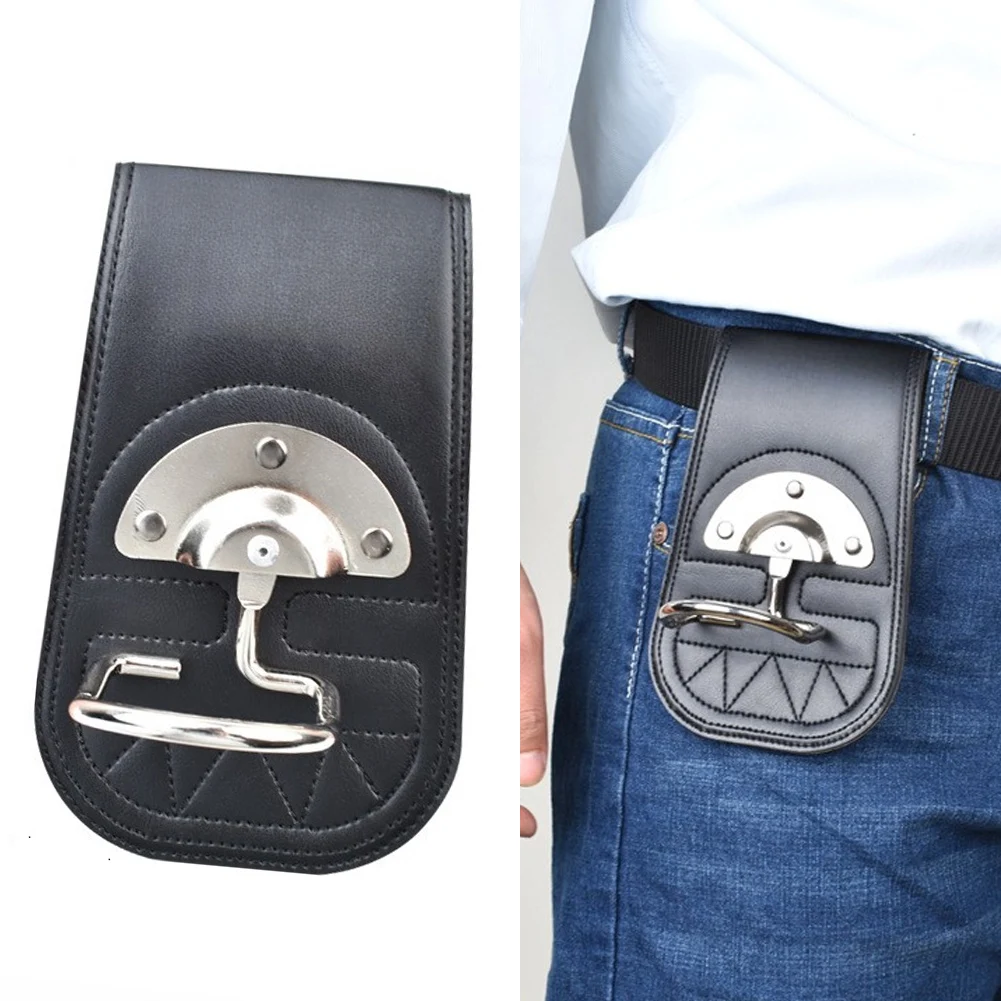 Swinging Hammer Holder For Tool Belt Secure Metal Loop Organizer For Construction Workers And DIY Enthusiasts Black