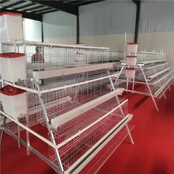 3 layers 96 chickens,Large Scale Poultry Chicken Coop,Hot / Cold Dip Galvanized Metal Hen Laying Egg Layer Chicken Cages