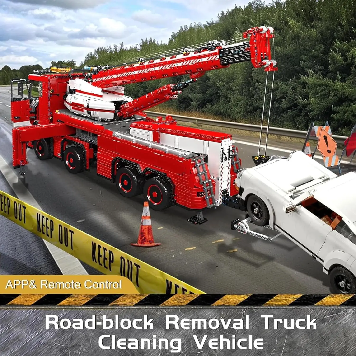 قالب الملك 19008 التقنية سيارة بنة التحكم عن بعد سحب نماذج من الشاحنات الجمعية سيارة ألعاب الطوب الاطفال هدية الكريسماس #2