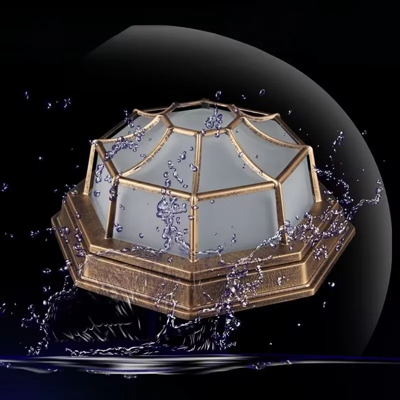 レトロな屋外防水三機能シーリングランプ、ヨーロッパとアメリカのスタイルの防虫シーリングランプ