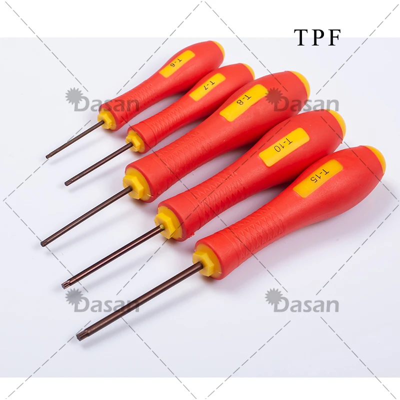 5pcs T6 T7 T8 T9 T10 T15 T20 Straight Handle Screwdriver Torx Key Wrench for Torx Screws CNC Cutting Part Tools