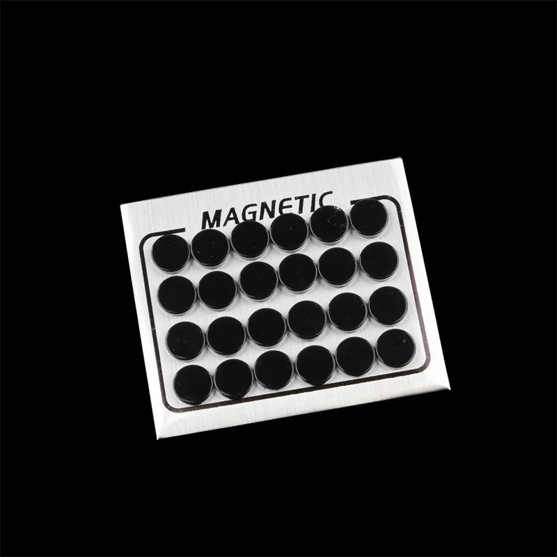 12Sets Stainless Steel Strong Magnetic Stud Earrings Set Crystal Clip For No Piercing Fake Gauges Plugs Tunnel Ear Jewelry Men