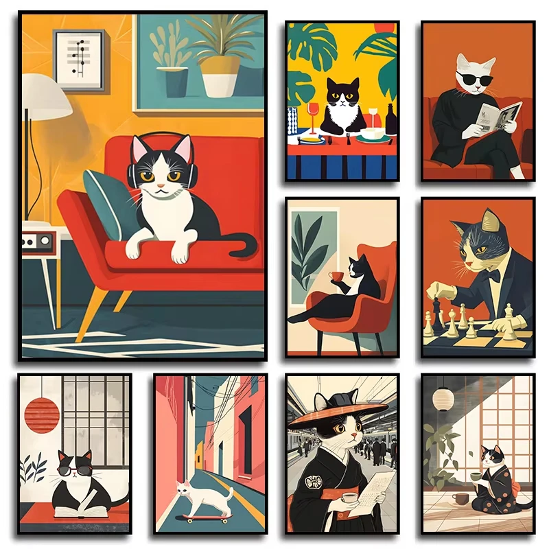 Resin Art Book - Cats Reading Books and Playing Piano