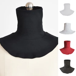 Cuello alto de Modal Multicolor, extensiones de Hijab islámico, cubierta de cuello de Color sólido, media parte superior, Cuello de camisa falsa