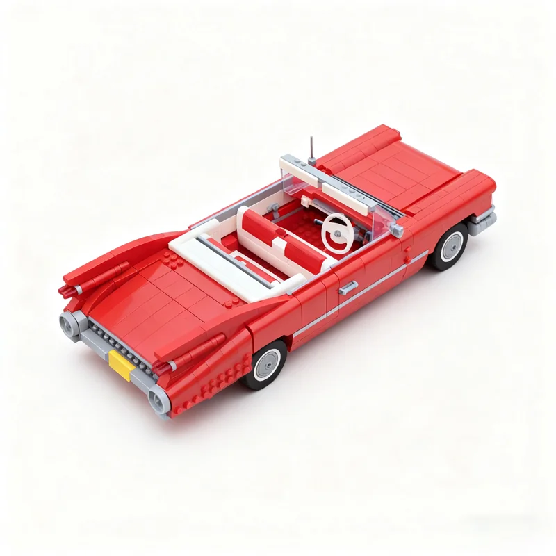 1458 stücke MOC Cadillac Serie Cabrio Icons Modell Bausteine Architektur Weihnachten Geschenke Spielzeug Kreative Bildung
