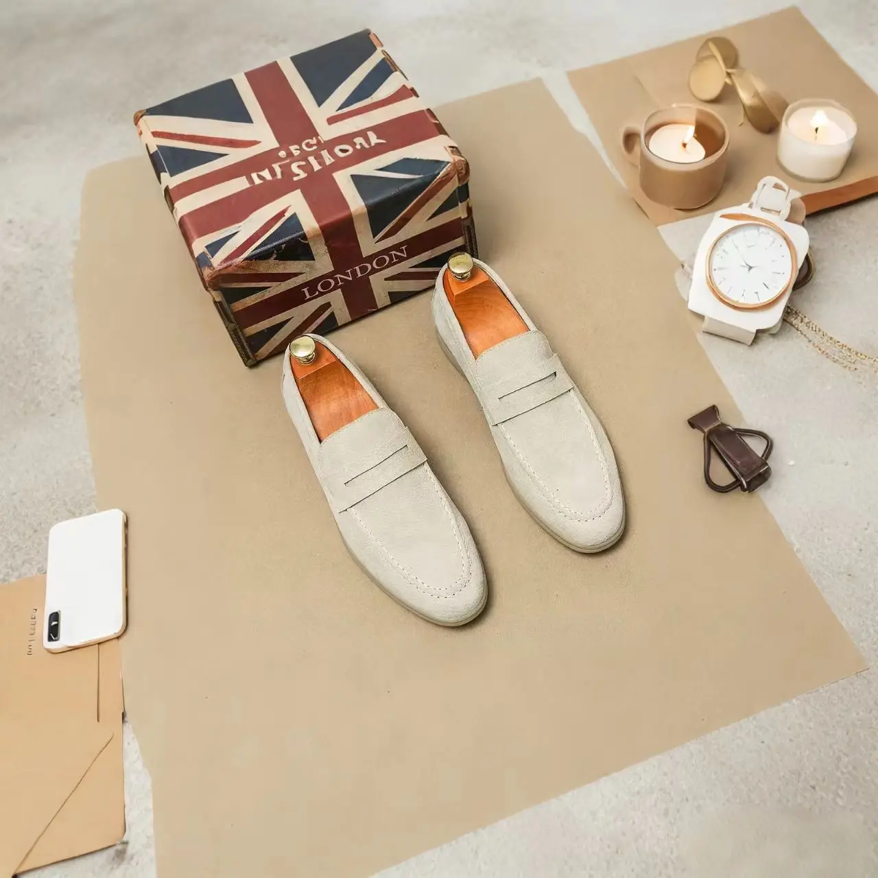 Fashionable Lefu Shoes Men Two-layer Pigskin Lightweight Comfortable Outdoor Formal Shoes High-quality Soft Leather Men Shoe