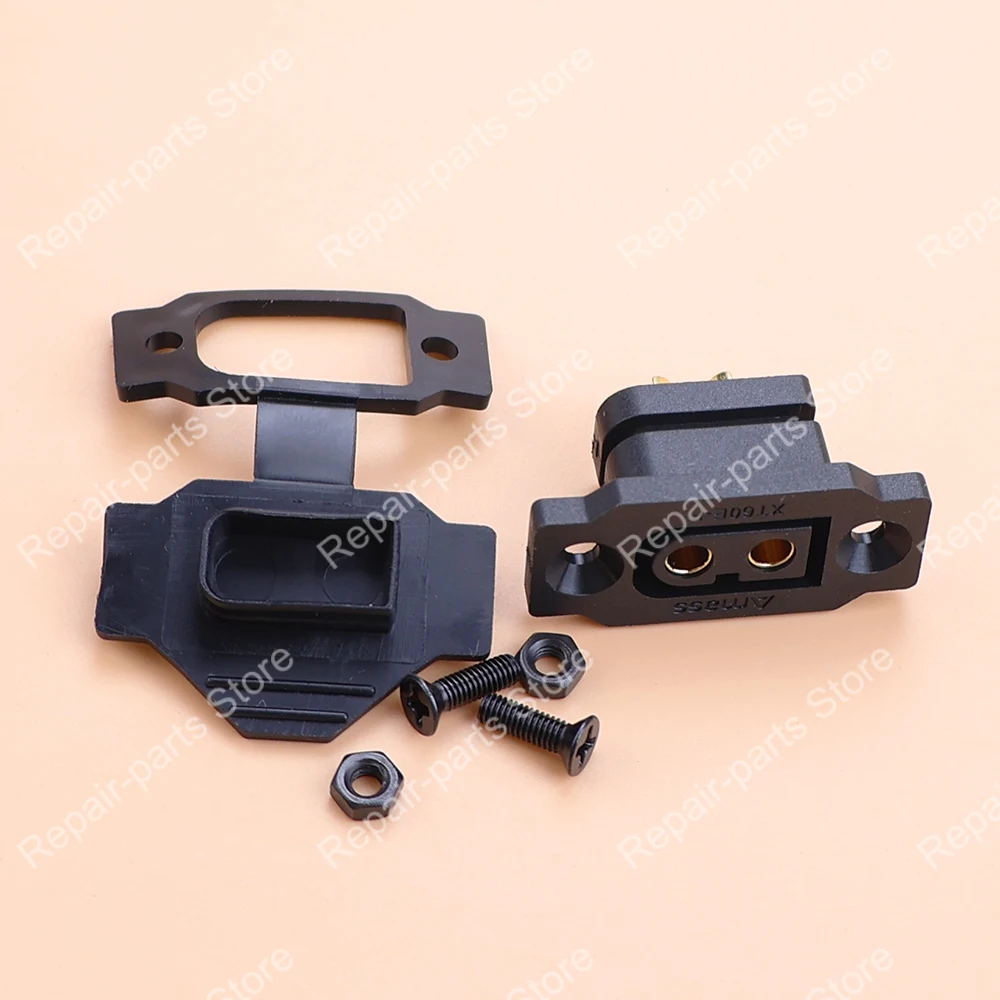 JCD Quick Charge XT60E-F.B Modellflugzeug-Akku Vergoldeter 30A Hochstrom-Buchsenstecker Montierbarer XT60-Anschluss Schwarz