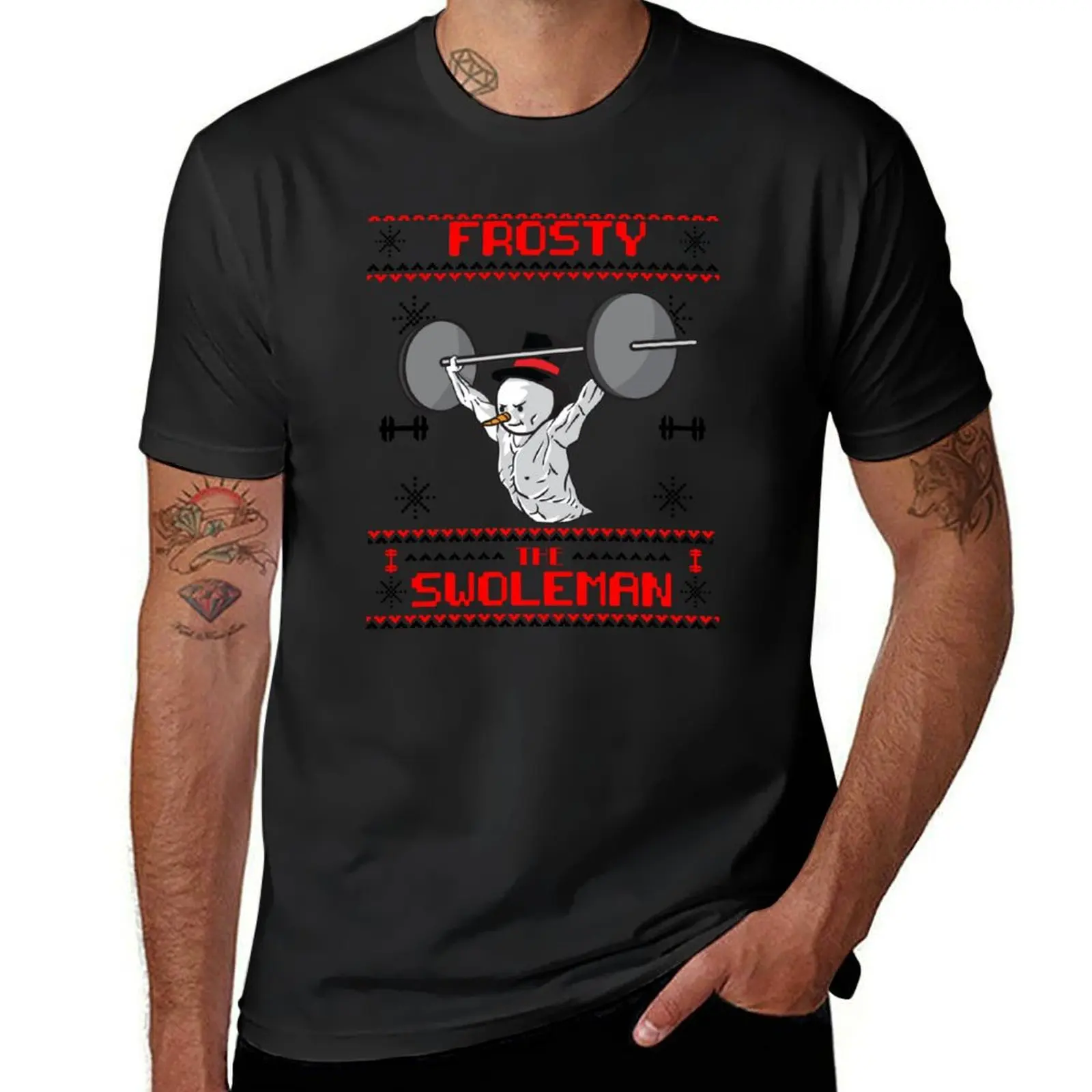 Frosty The Swoleman Christmas Version2 Shirt, Hoodie, T-Shirt summer clothes Blouse sports fans men workout shirt