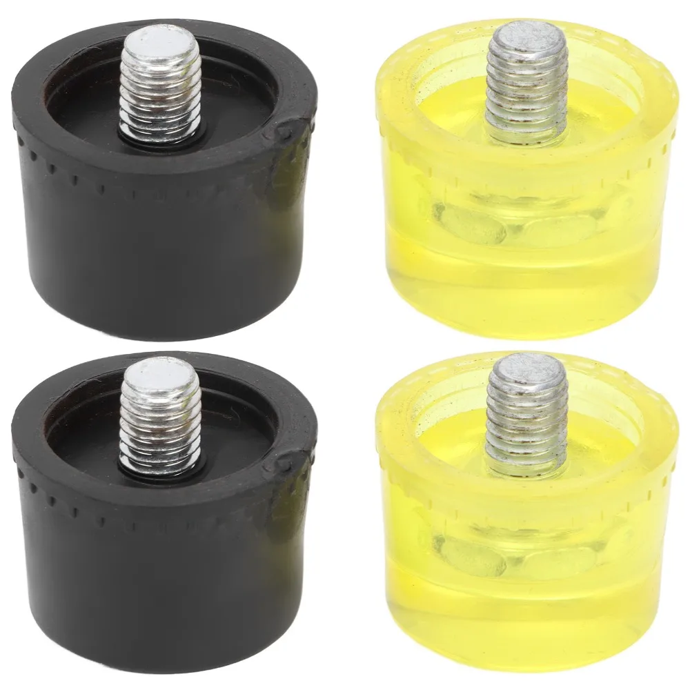 4PCS Replacement Flexible Rubber Striking Head Replaceable Mallet Accessories Mallet Replacement Heads Mallet Hammer