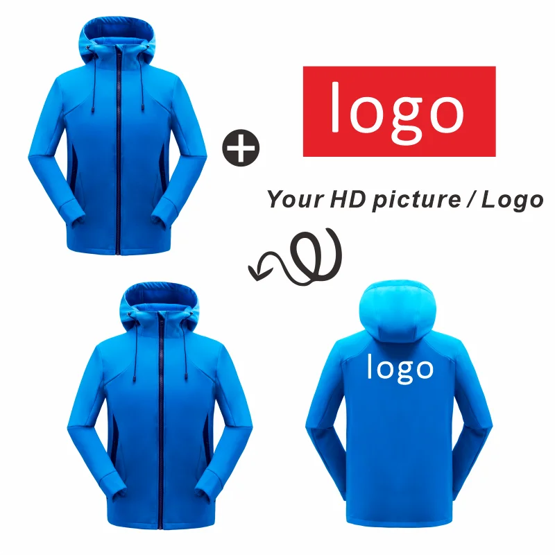 Unisex Customization Logo Casaco com capuz, casaco, Grupo de Empresa Impressão, Casual, Nova Moda, Outono