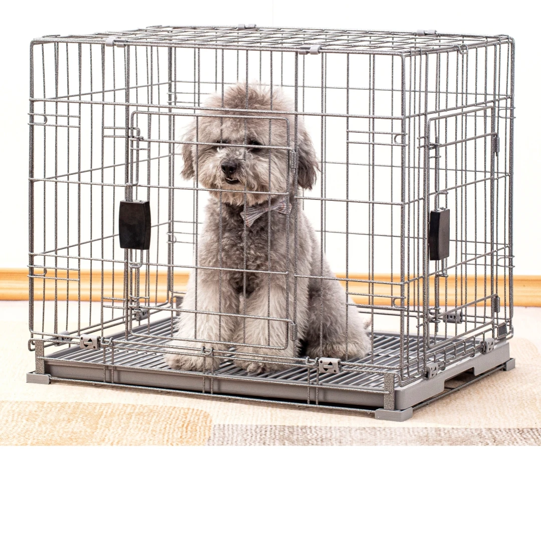 

Wire Cages for Dog Cage Button Closure for Cats Stylish Pet Furniture for Living Pet Carrier