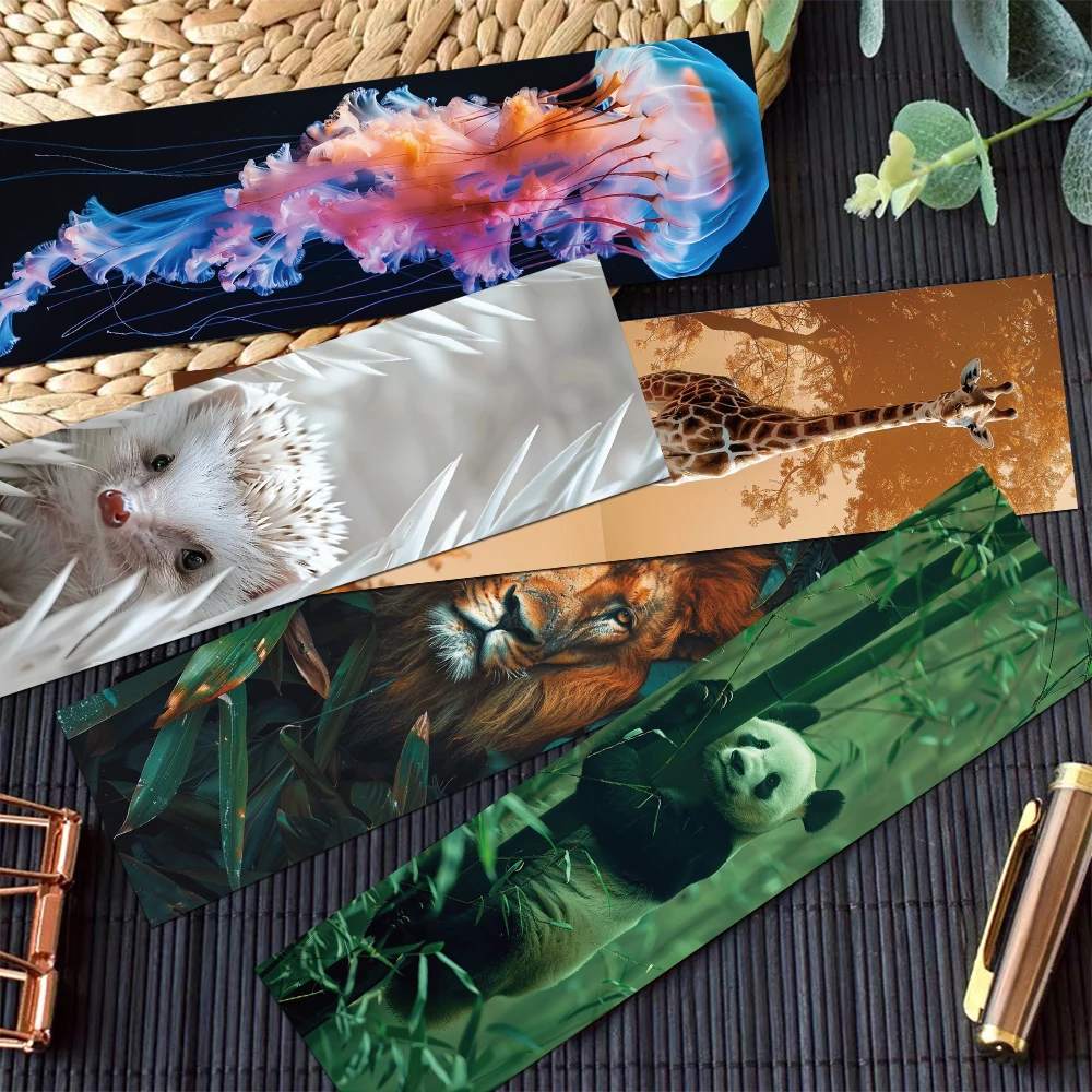 30 Stück Wildtiere-Lesezeichen, Leseseiten, Bücher, beschriftet, Schreibwaren, DIY, ästhetisches Lesezeichen, kreative Geschenke für Studenten