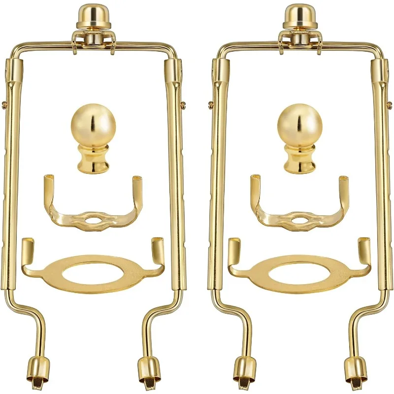 

7 8 9 10 inch Lamp Shade Harp Holder,Adjustable Lamp Harp Kit,Fit Both Standard Lamp Rod and E26 Light Base UNO Fitter Adapter,w