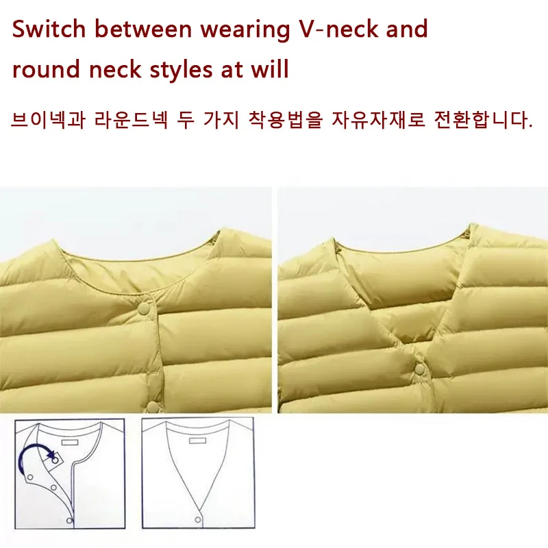 2025novidades outono inverno quente feminino pato branco para baixo jaquetas finas moda feminina ultra leve embalável casacos bufantes