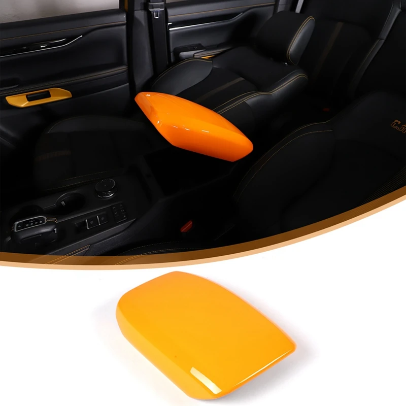 For Ford Ranger 2023 2024 Car Central Control Armrest Box Cover Trim Interior Accessories Orange