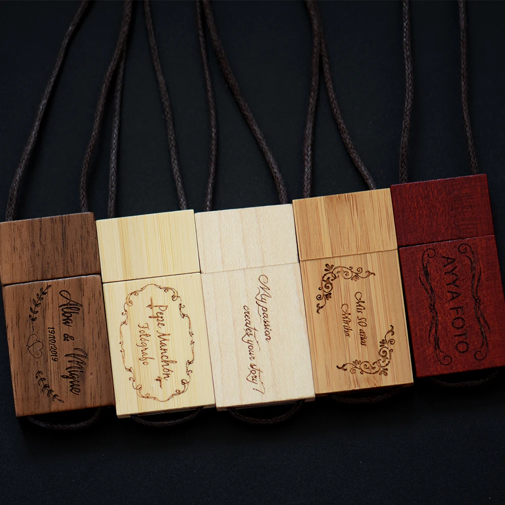 USB-флеш-накопитель из кленового дерева, 128 ГБ, бесплатный индивидуальный логотип, ручка-накопитель, 64 ГБ, ремешок, память, 32 ГБ, фотостудия, U-диск, 16 ГБ