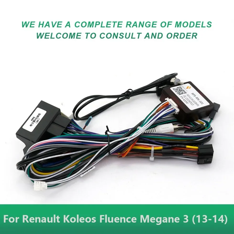 

For Renault Koleos Fluence Megane 3 (13-14) Stereo Installation Wire Adapter Car 32pin Android Audio Wiring Harness With Can