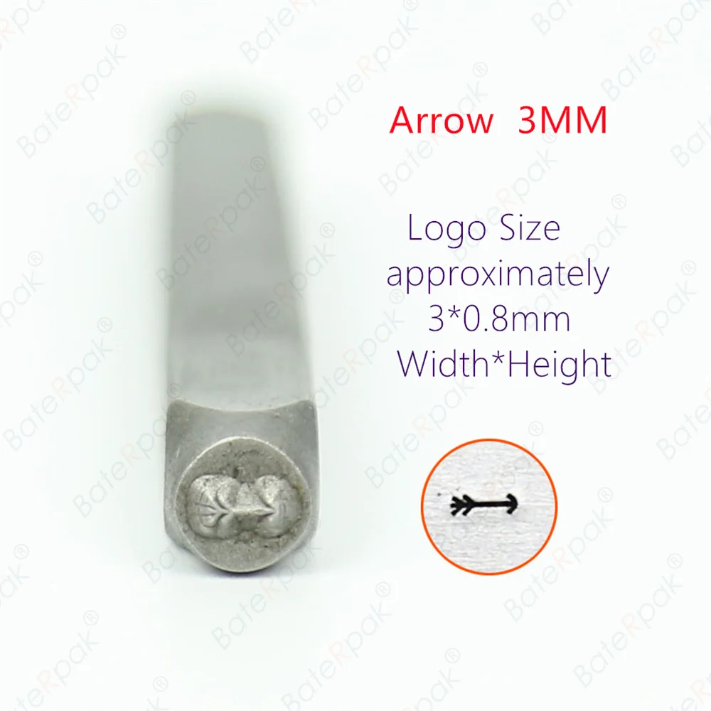 Arrow/made with love Metal Jewelry Design Steel Punch Stamps,DIY Bracelet/jewelry symbols steel stamp letters