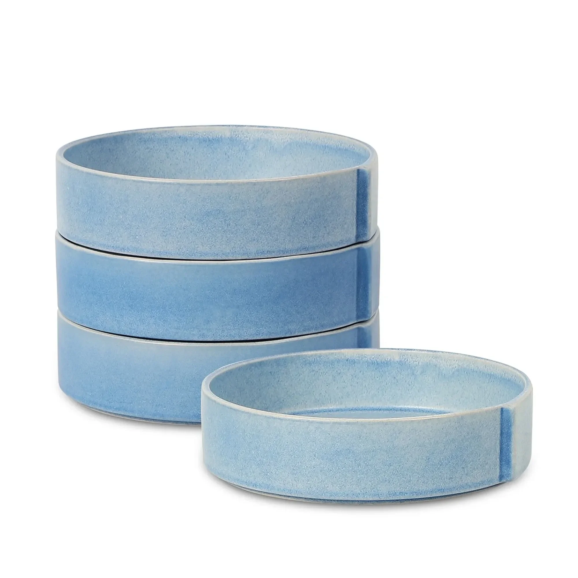

4-Piece Pasta Bowl Set Stoneware, Blue, ceramic bowl, bowl set