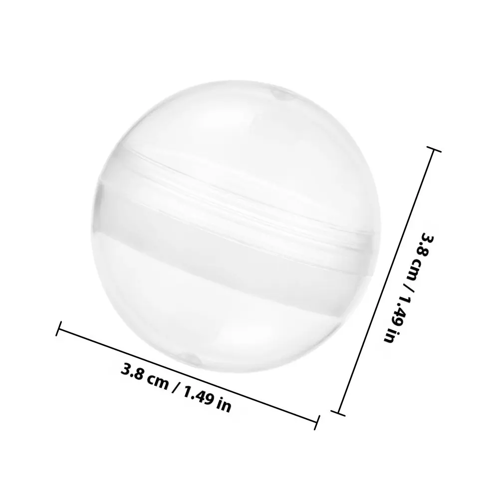 100Pcs Clear Round Vending Capsules Plastic Transparent Reusable Containers for Display Candy Hunt Party Favor Prizes