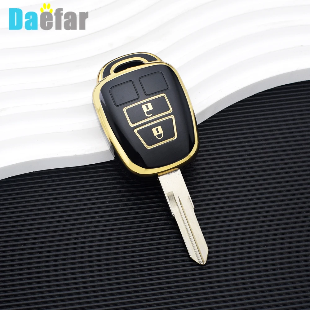 

2 Button Protector Shell for Toyota Yaris Corolla Highlander Crown Remote Skin Car Key Cover Case Keychain Auto Accessories