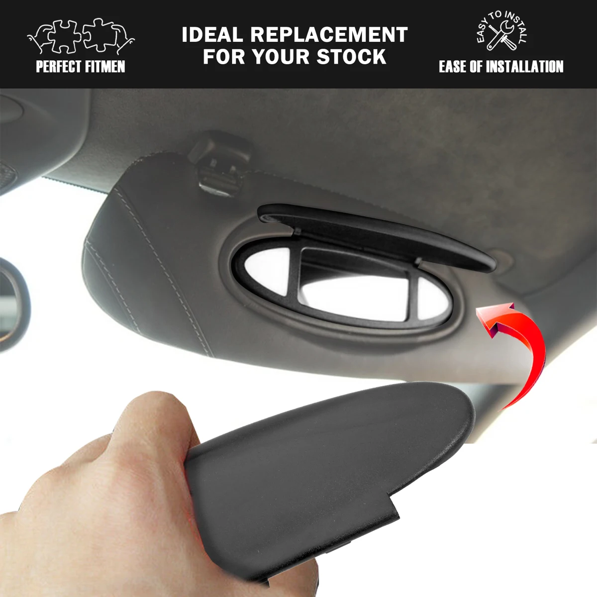 🌟 Cubiertas De Espejo Tocador Para Parasol Porsche 911 996/997, Boxster 986, Cayman 987 – Juego 2 Uds Negro – Autosupply2021