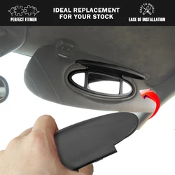 Black Sun Visor Vanity Mirror Cover Makeup Mirror Replacement Parts For Porsche 911/996/997/986/987 Boxster Cayman Accessories