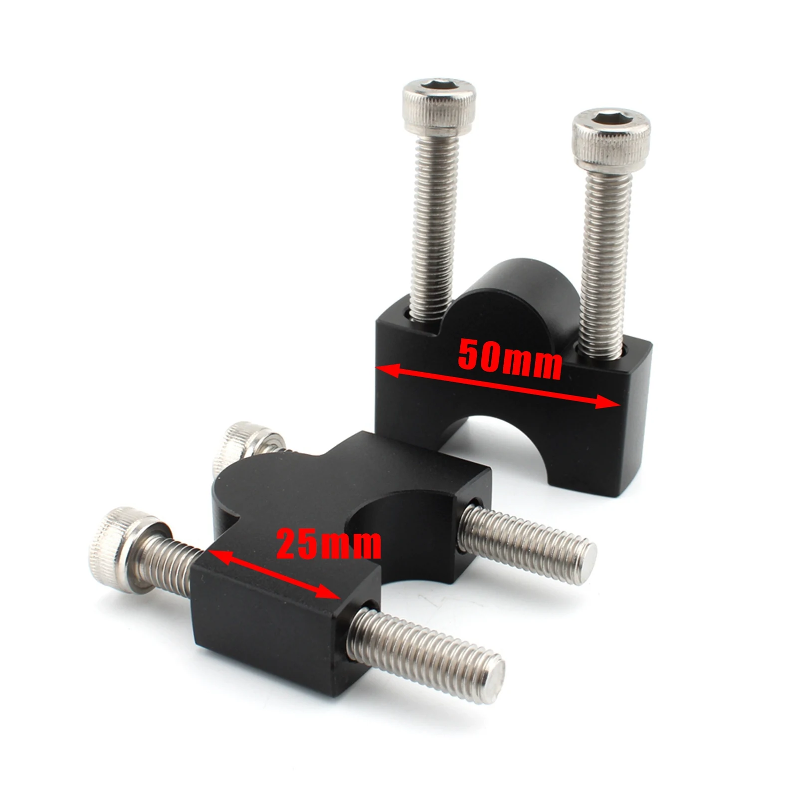 

For Kawasaki 250TR W400 Z125 Pro ZRX1100 ZRX1200S Aluminum Motorcycle Handlebar Riser Spacer Mount Clamp 25MM