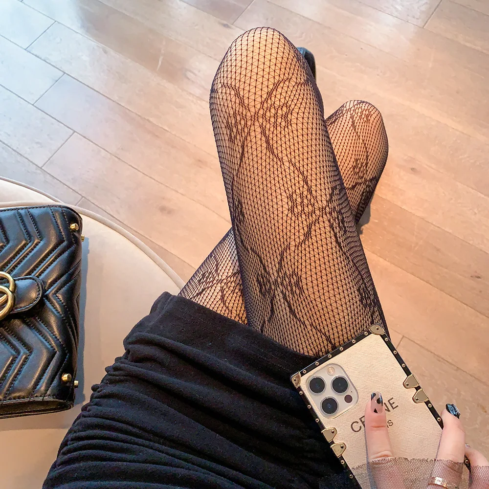 Sexy Tights Women Mystery Thigh High Waist Stockings Gothic JK Lolita Mesh Nets Fishnet Bow-Knot Pantyhose Ladies Gifts S24