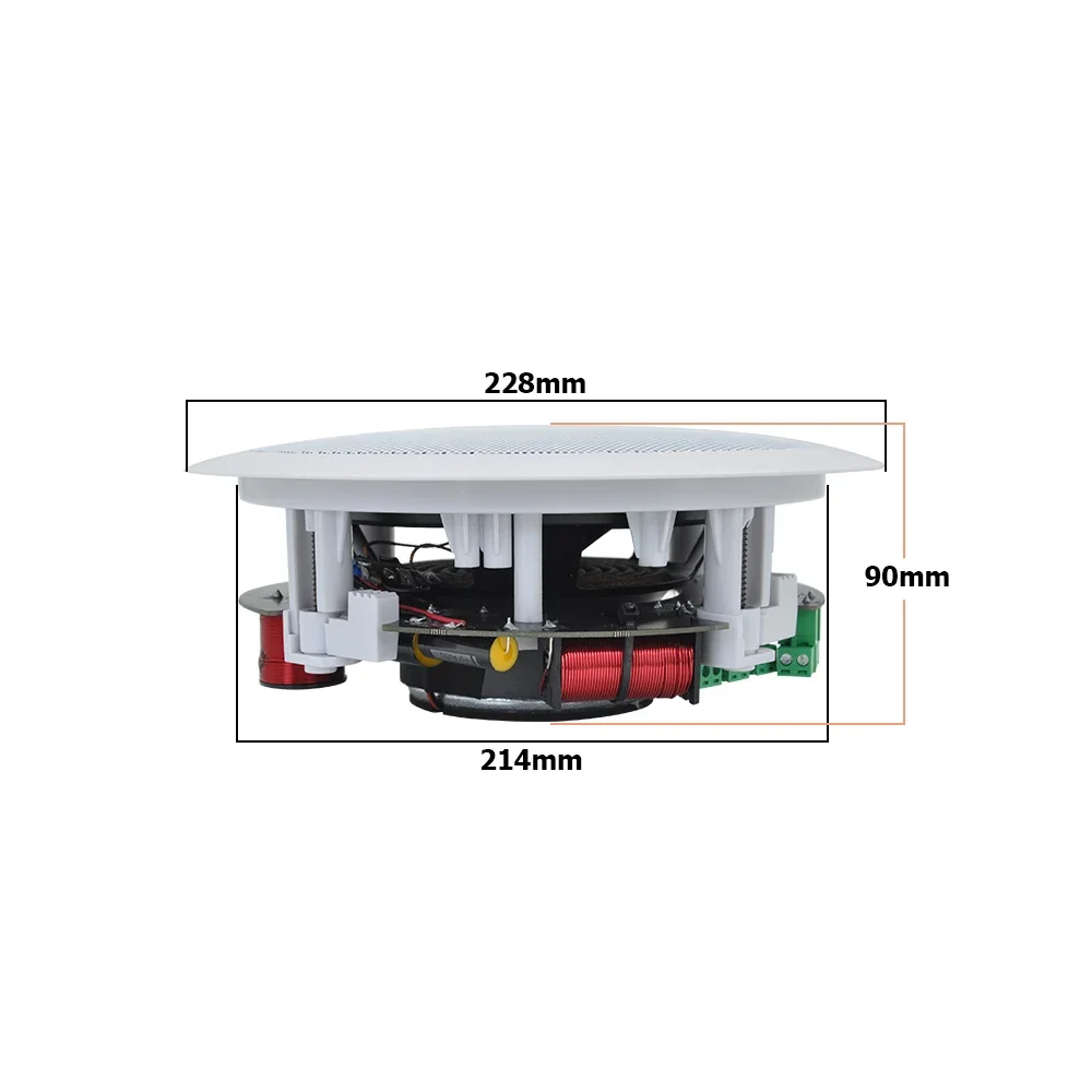 6-дюймовый потолочный стерео-динамик с поддержкой Wi-Fi, Bluetooth, для домашнего кинотеатра, фоновой музыки, аудиосистемы общественного вещания, 6 шт.