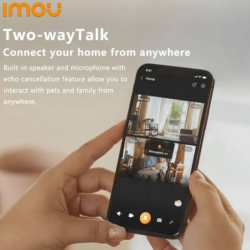 كاميرا IMOU 3K 5MP Ranger 2C WiFi داخلية تتبع تلقائي 360 درجة °   كاميرا PTZ Baby Pet Monitor IP للرؤية الليلية في اتجاهين للمنزل الذكي