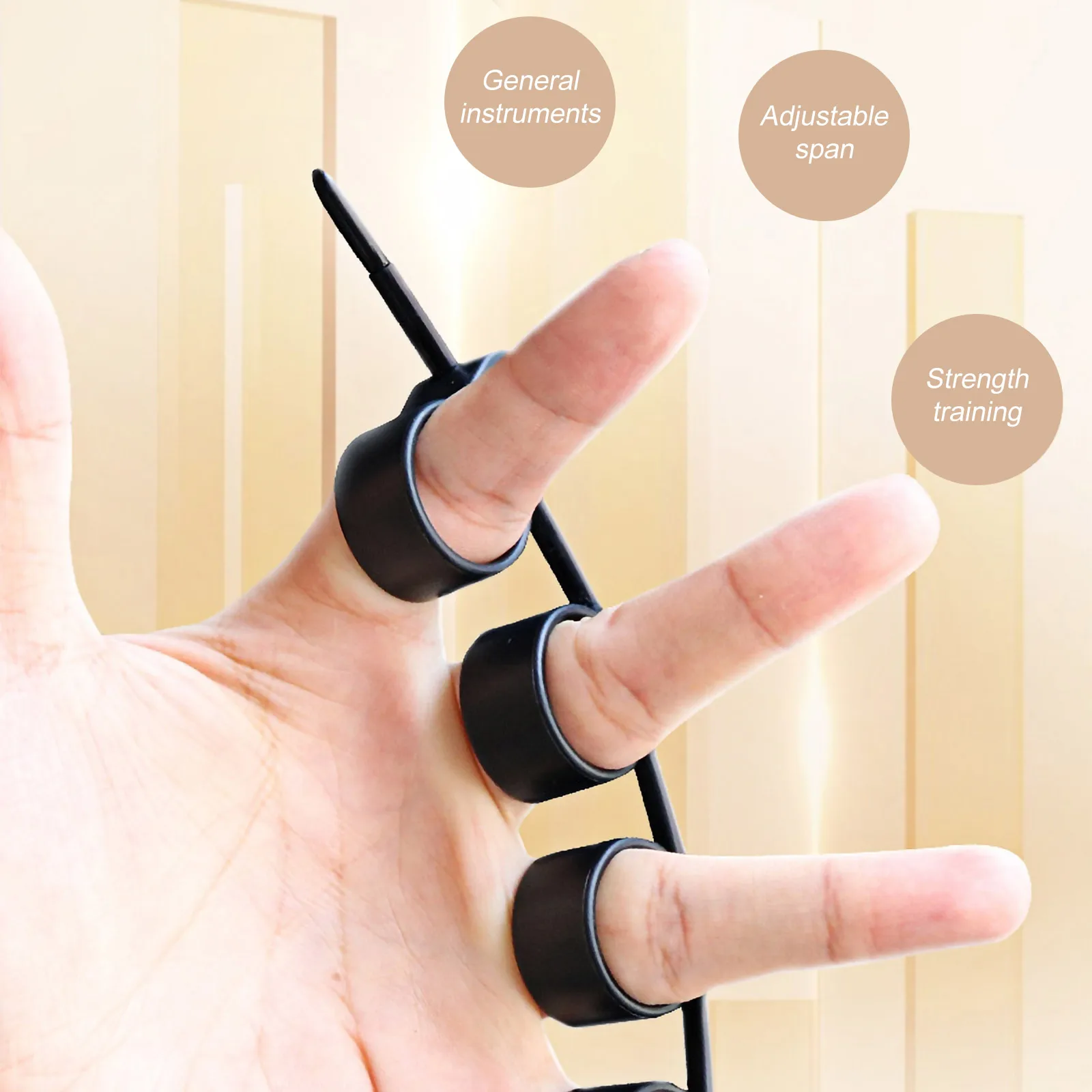 

2pcs Expander Training Tool Guitar Finger Trainer For Ukulele Piano Banjo Finger Strengthening Exercise Tool Beginner Musical