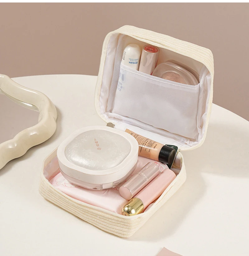 Sanitär Servietten Organizer Taschen Frauen Tragbare Make-Up Lippenstift Reise Veranstalter Tasche Multifunktionale Mini Kopfhörer Lagerung Beutel – Detail 2