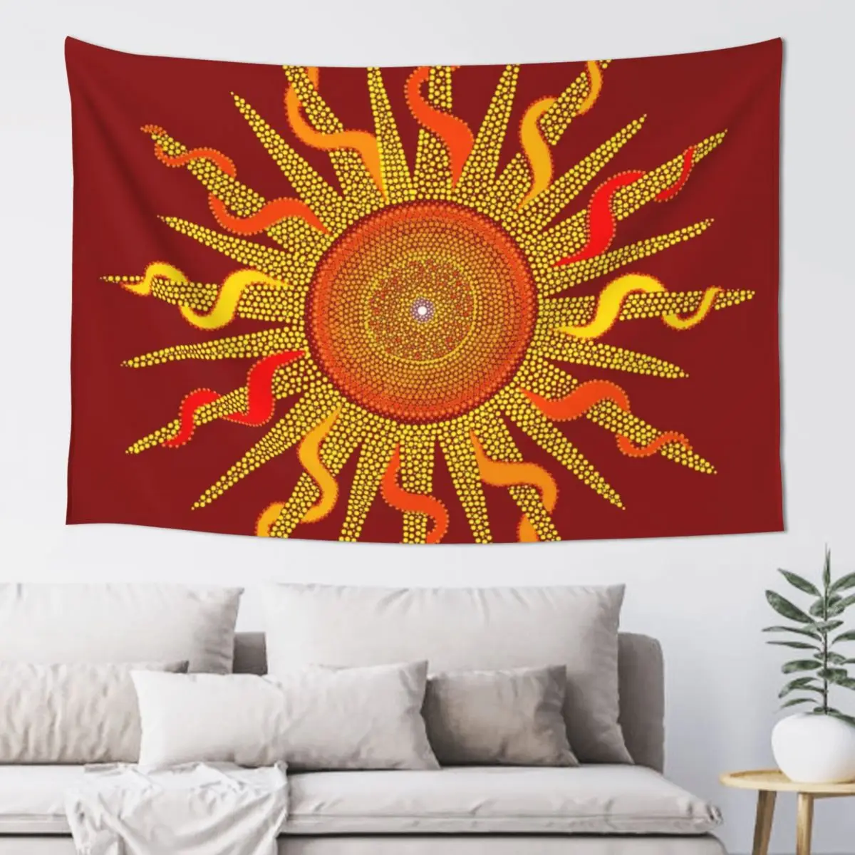 

Let The Sunshine In - Dots Painting Tapestry Decorations For Your Bedroom Bedroom Deco Tapestry