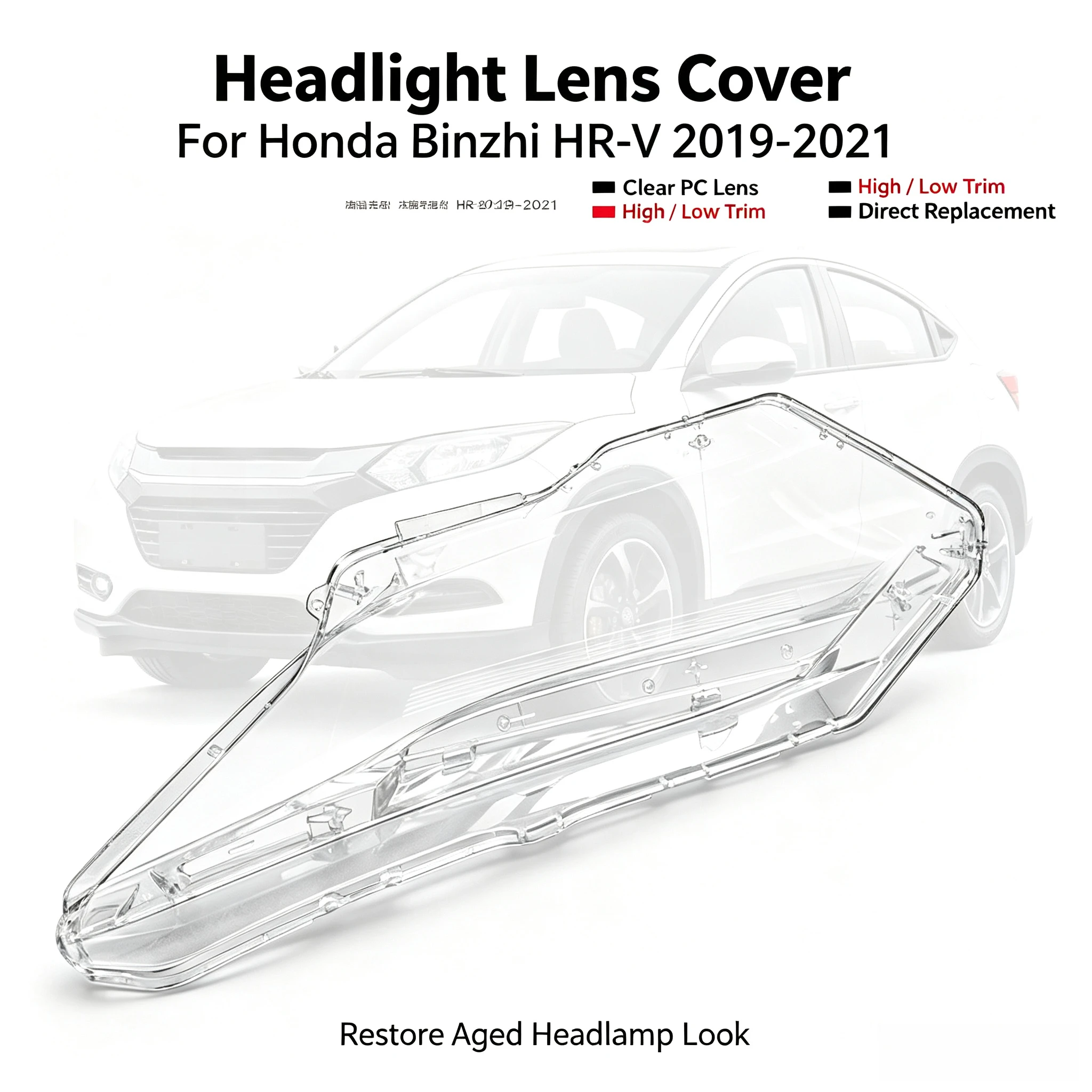 Moggic Headlight Lens Cover Compatible With Binzhi 2019 2020 2021 All New Version Left Right Side Replacement Dedicated