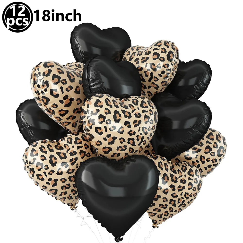 32 Zoll Leopardenmuster Zahlenballons 0-9 Gepardenmuster Folienballons für Wild One Safari Geburtstag Tiermuster Partydekoration