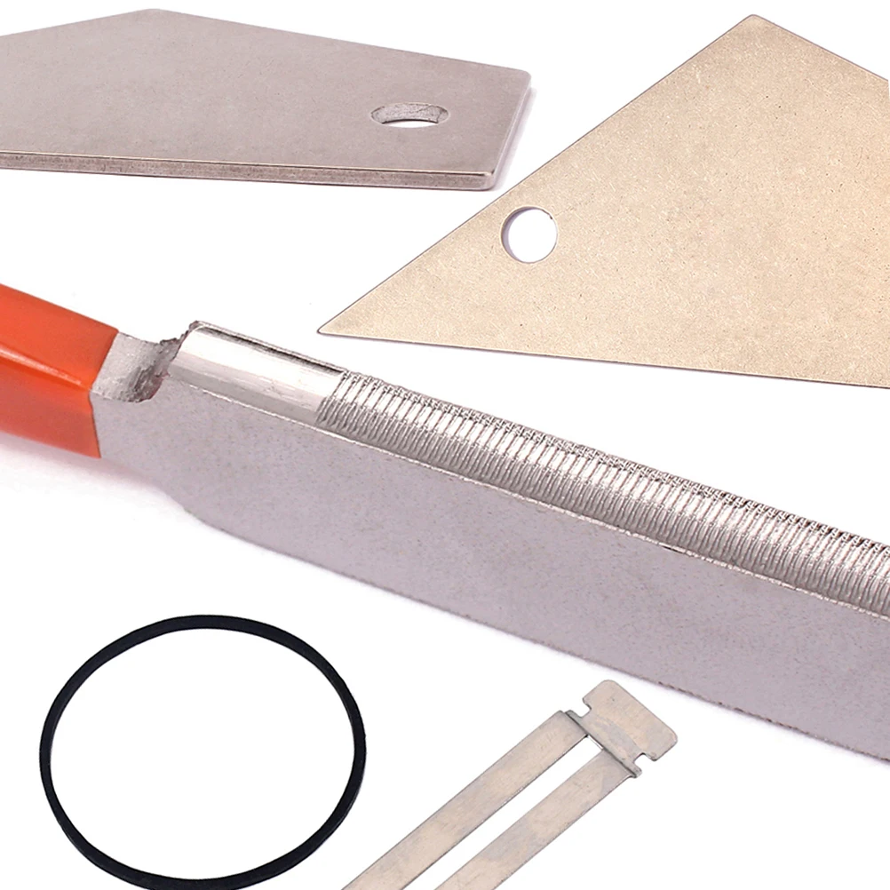

4 Pcs/set Guitars Fret Protector Darts Crowning File Leveling Tool Silver Repair