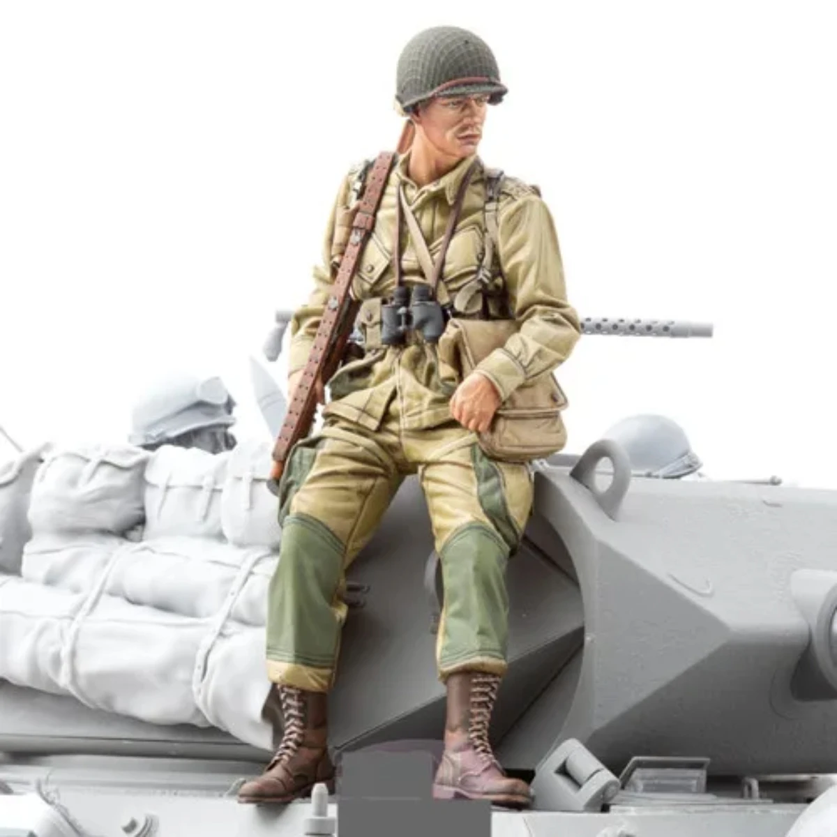 1/16 resin soldier model GK - WWII US Army M8 crew members - unassembled and unpainted DIY kit - 1246R view 2