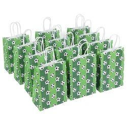6/10/50pcs Football Theme Gift Bags Soccer Candy Cookie Packaging Bag  Fans Party Favor Bags For Boys Birthday Party Decoration