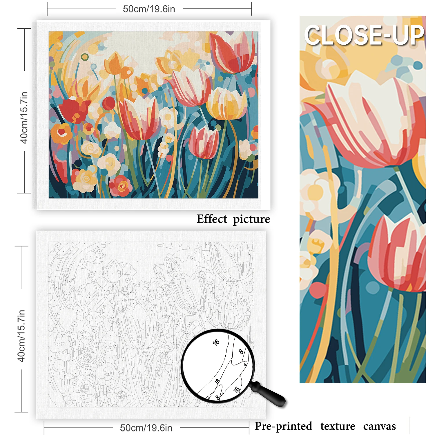 SDOYUNO Diy Painting By Number For Adults Kits Flowers Acrylic Paint Set Handwork Diy Gift Wall Art Picture With Numbers Wall De