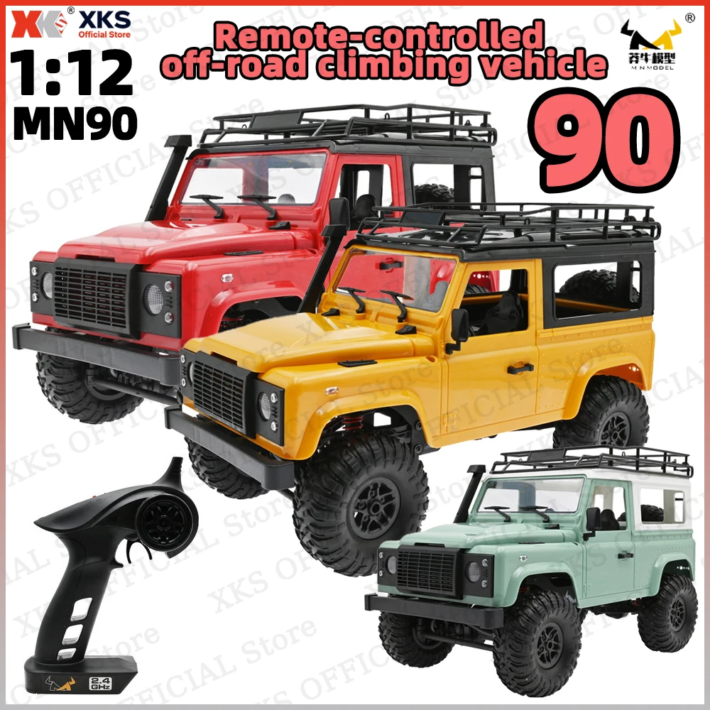 

MN90 1/12 RC Car 2.4G Remote Control D90 Model 4X4 Off Road Light Climbing RC Rock Crawler Defender Truck Toy Car Gift for Boy