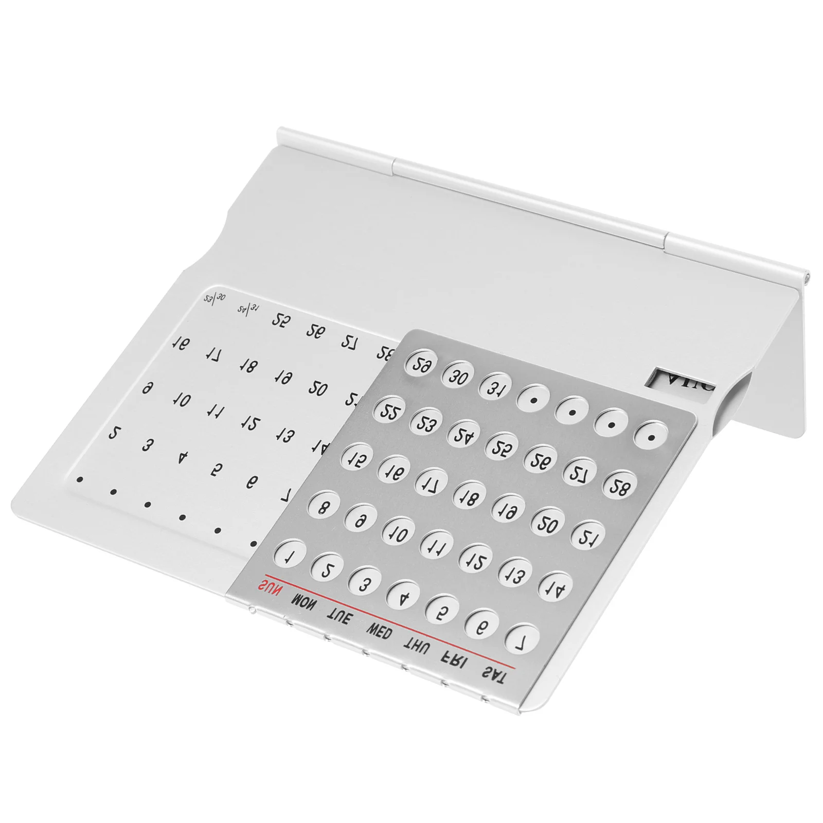 Creative Perpetual Desktop Metal Calendar Compact Lightweight Office Desk Accessory Date Display Mini Calendar Decoration