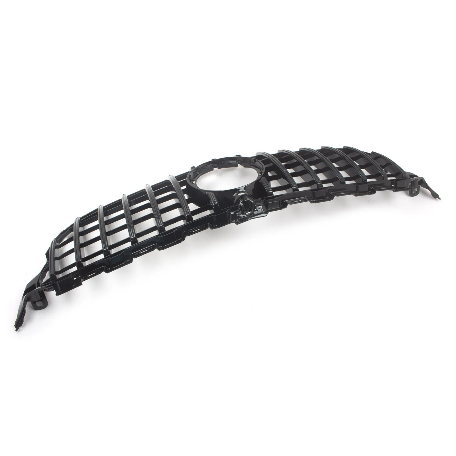 Front Bumper Grille For Benz W205 C-CLASS facelift 2019-2021 Black GT R Style w/Camera Front Grille Grill