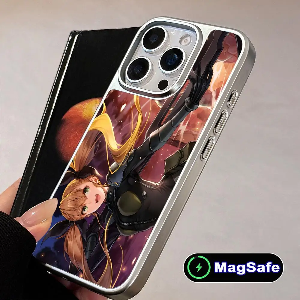 

Чехол для телефона Kaiju No.8 Kikoru Shinomiya для iPhone 17 16 15 14 13 12 11 Air Pro Max Plus Magsafe, цветной чехол с серебряным покрытием
