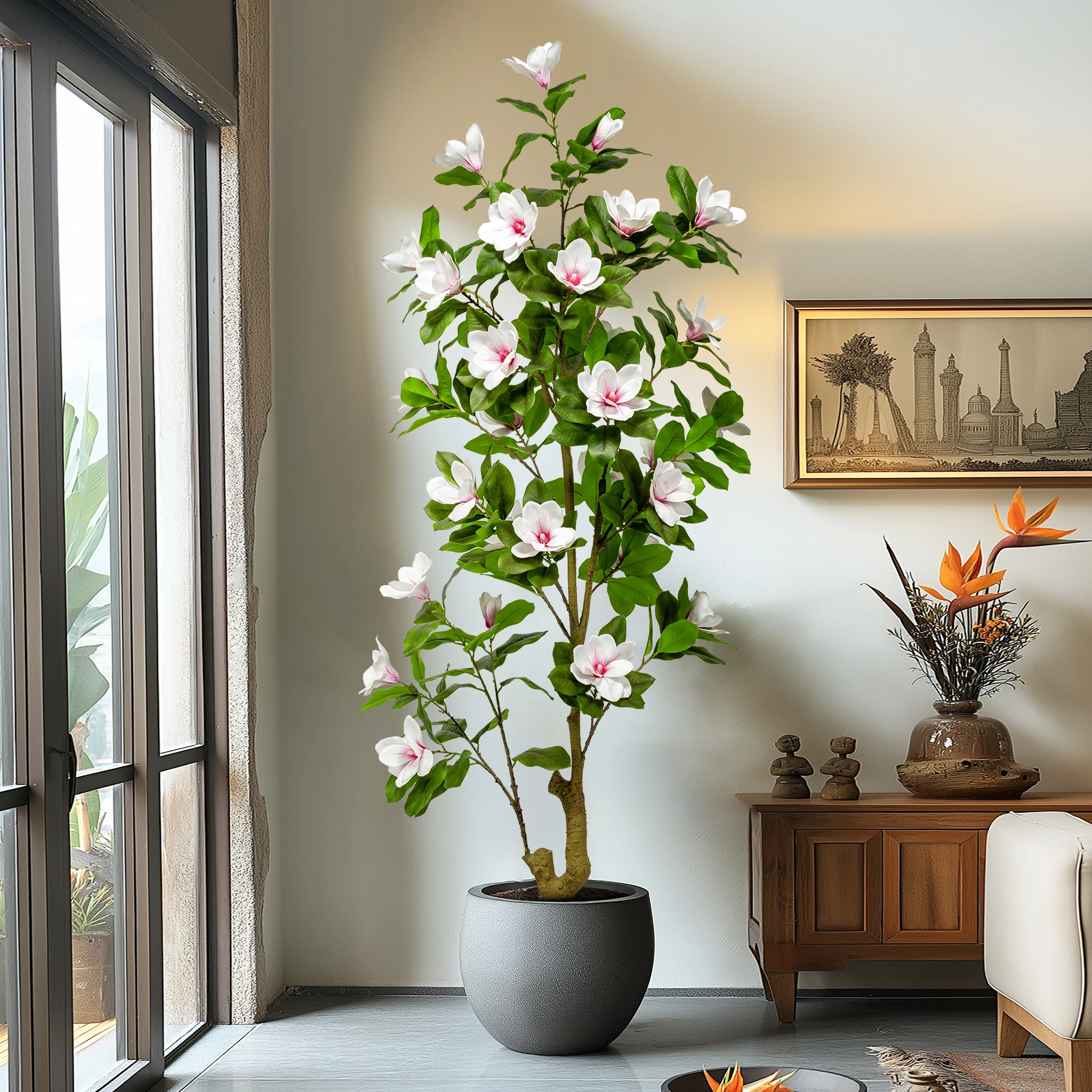 Natural Appearance Artificial Magnolia Orchid Tree Indoor/Outdoor Wedding Birthday Party Landscape Ornament Artificial Plant - view 3